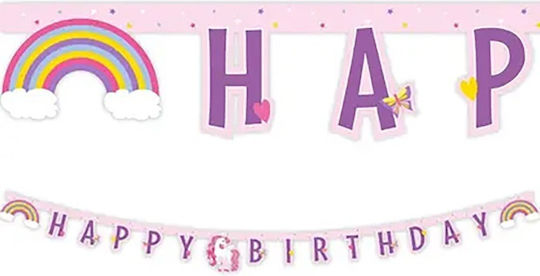 Procos Happy Birthday Γιρλάντα για Party Μονόκεροι 200εκ.
