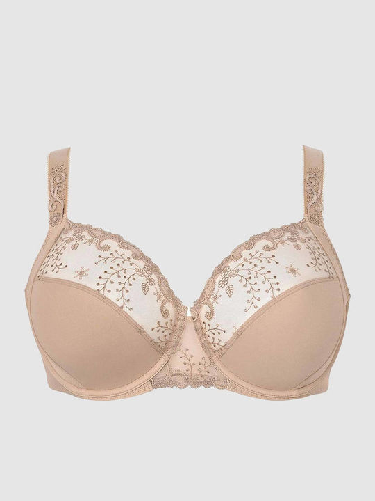 Simone Perele Μπεζ Σουτιέν χωρίς Ενίσχυση με Μπανέλες