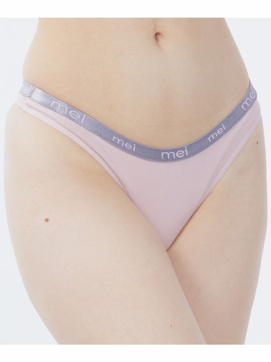 MEI Βαμβακερό Γυναικείο String Light Pink