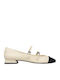 Leather Ballerinas Beige