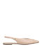 Synthetic Leather Slingback Ballerinas Beige
