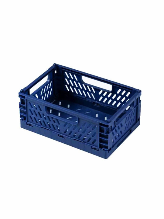 Storage Basket Plastic Blue 30x20x12cm 1pcs