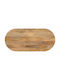 vidaXL Oval Table Surface made of Solid Wood Brown 110x40x2.5cm 370125 1pcs