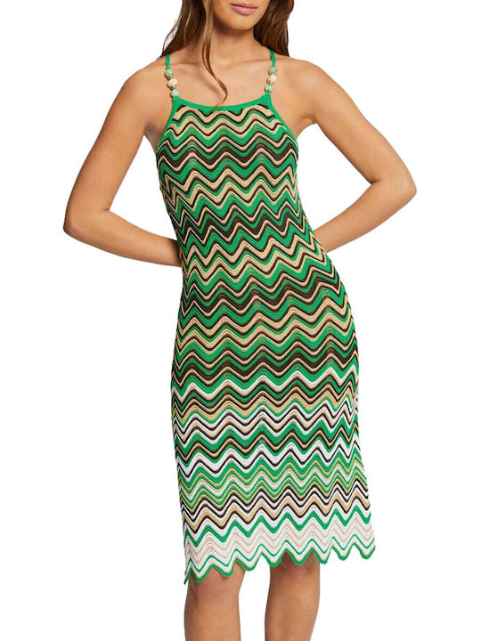 Morgan Midi Kleid Gestrickt Green