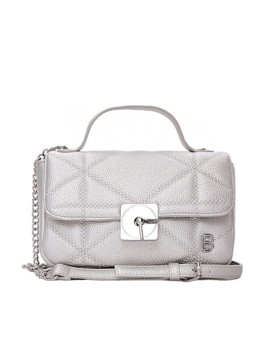 Bag to Bag Γυναικεία Τσάντα Χιαστί Ασημί