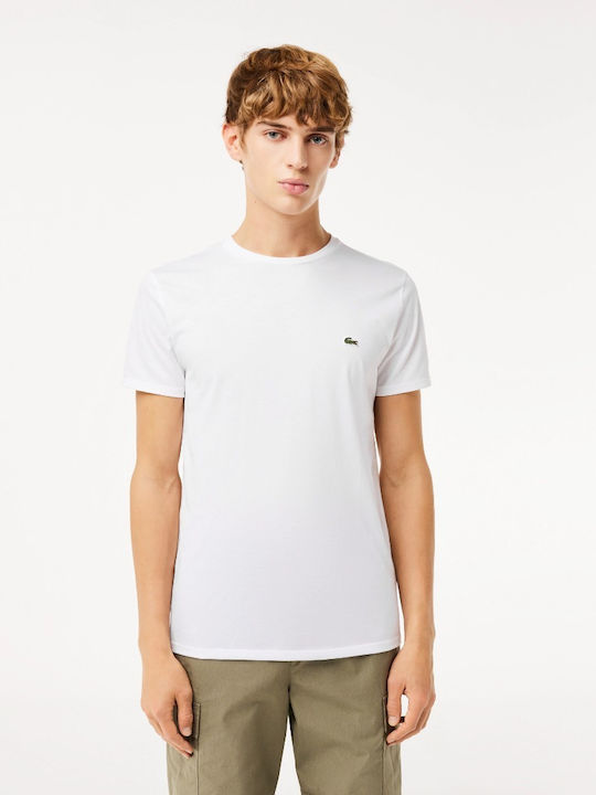 Lacoste Ανδρικό T-shirt Κοντομάνικο White