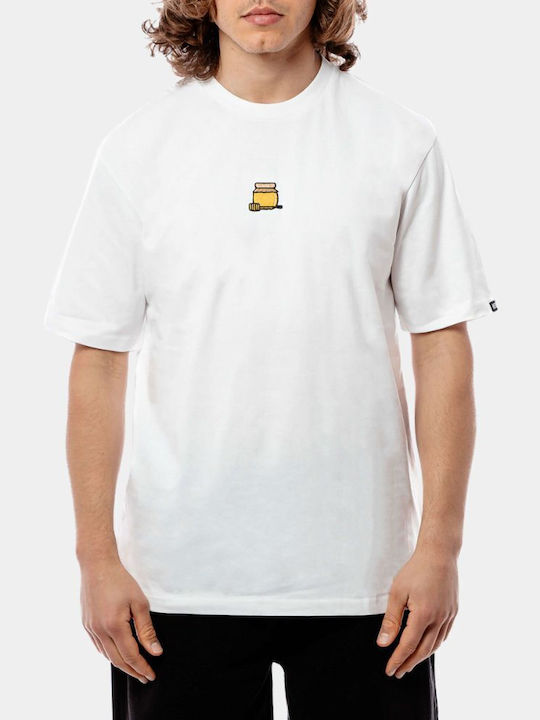 Bee. Unusual. T-shirt Bărbătesc cu Mânecă Scurtă Alb