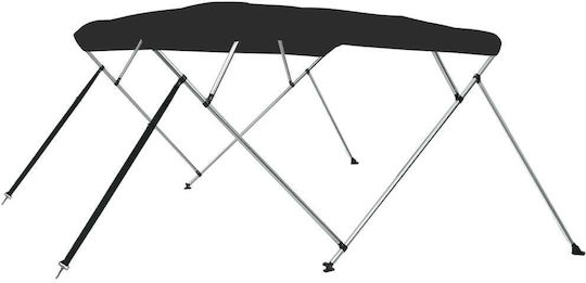 vidaXL Tenta Barca Aluminiu M243xL250xH131cm Negru Culoare