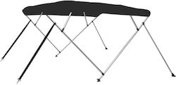 vidaXL Aluminium Boat Canopy L239xW184xH131cm Black