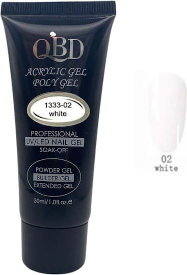 QBD 1333-02 Acrygel Νυχιών Soak Off White 30ml