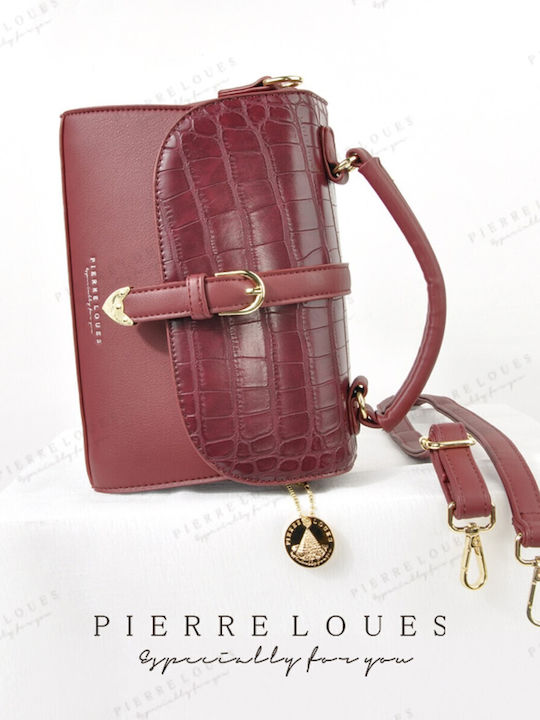 Pierre Loues Damen Tasche Hand Burgundisch