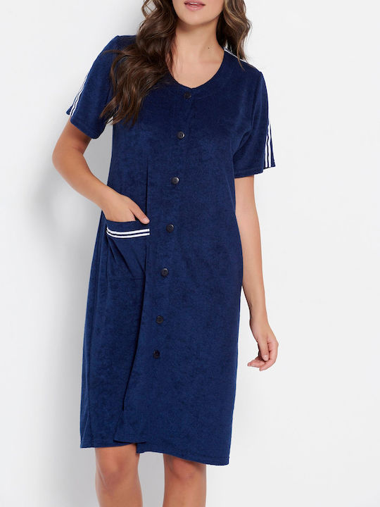 Jeanette Shirt Dress Dress Navy Blue