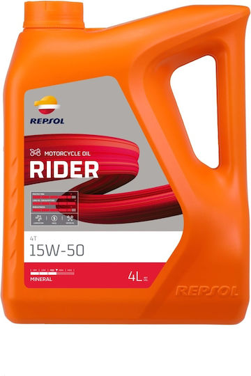Repsol 15W-50 Λάδι Μοτοσυκλέτας για Τετράχρονους Κινητήρες 4lt
