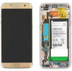 Samsung G935f Galaxy S7 Edge Frontcover + Lcd + Touch + Battery Gold Original Service Pack