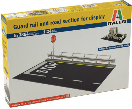 Italeri 1:24 Trucks Trailers Guard Rail Road Section Display