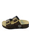 Flache Sandalen für Damen in Schwarz Farbe