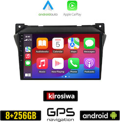 Kirosiwa Sistem Audio Auto pentru Nissan Pixo 2009+ (Bluetooth/USB/AUX/WiFi/GPS/Apple-Carplay/Android-Auto) cu Ecran Tactil 9"