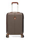 Benzi Cabin Hard Brown Suitcase With 4 Wheels Height 55cm