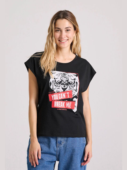 Funky Buddha Women's T-shirt Black