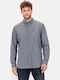 Long Sleeve Shirt in Regular Fit Blue Check
