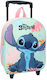 Disney Stitch 3d School Bag Trolley Kindergarten Multicolored