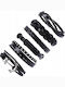 Men's Bracelet Set with Anchor Design Made of Leather 21cm