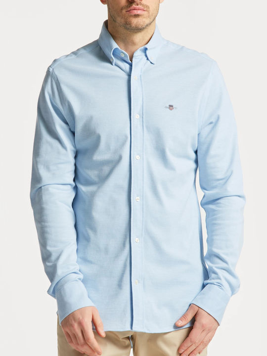 Gant Men's Shirt Long Sleeve Cotton Capri Blue