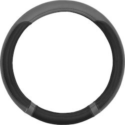 Autoline Car Steering Wheel Cover Moxi with Diameter 38cm Synthetic Black with Gray Stitching 9990000006687