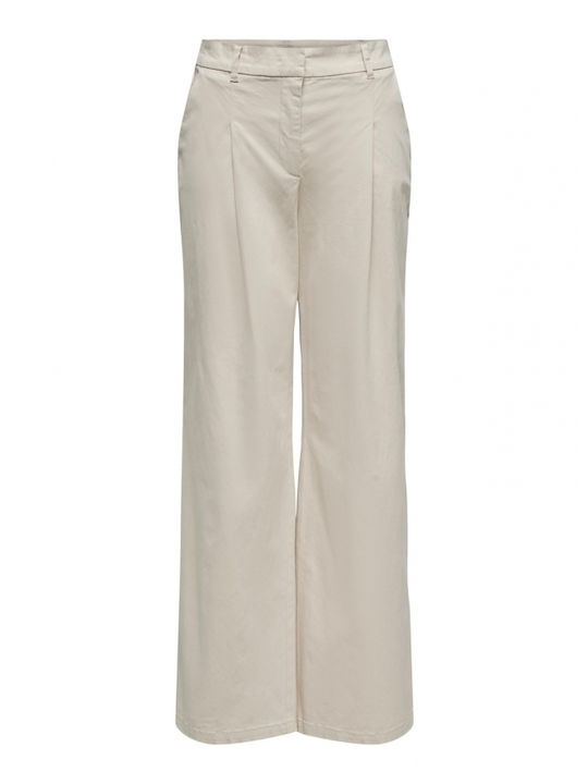 Only Women's Fabric Trousers Beige