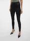 Vero Moda Women's Leather Trousers in Slim Fit Black
