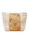 Green Women's Beach Bag 14-0235 Jute & Jacquard Beige