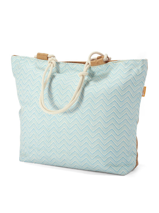 Benzi Fabric Beach Bag with Wallet Blue