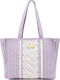 Doca Fabric Beach Bag Purple