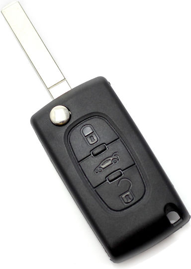 CarGuard Κέλυφος Κλειδιού Αυτοκινήτου με Λάμα με 3 Κουμπιά για Citroen / Peugeot