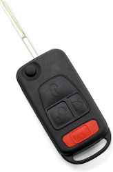 CarGuard Car Key Shell with Blade with 3 Buttons for Mercedes Benz