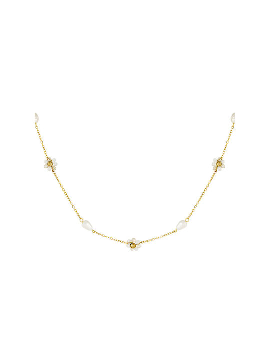 Halskette Blumenglanz Gold