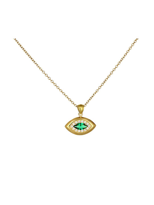 Mataki Pendant Gold K9 Zircon P-71449 Yellow Gold K9