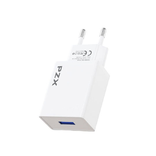 PZX Φορτιστής Χωρίς Καλώδιο με Θύρα USB-A Λευκός (P28)