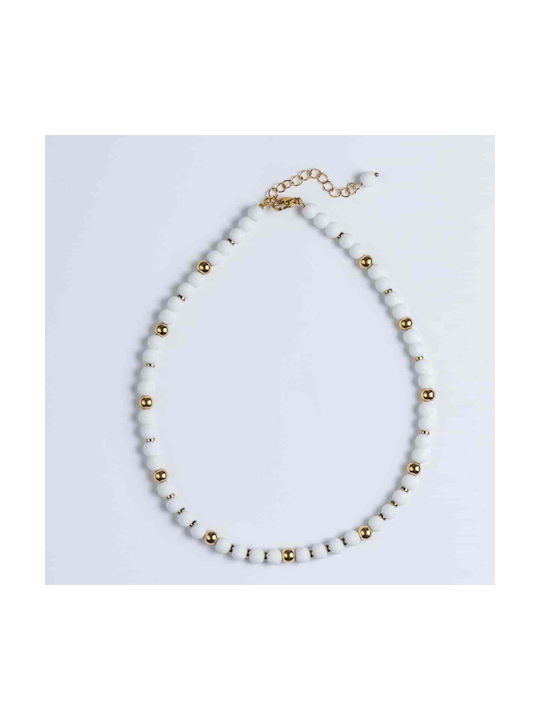 Handmade Cuoro White Onyx Necklace