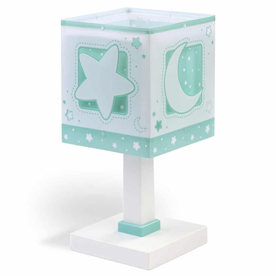 Ango Kinder Nachttischlampe Moonlight Grün 15x15x30εκ.