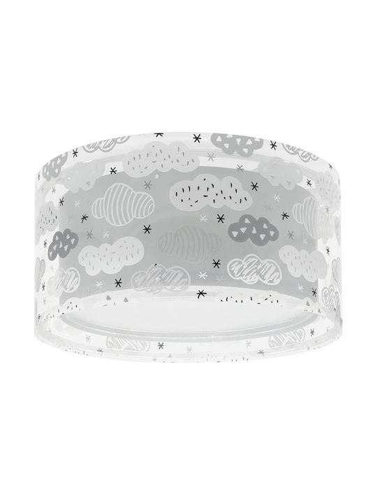 Ango Kids Plastic Single Mount Ceiling Light E27 Clouds White 15W 33x16.5cm