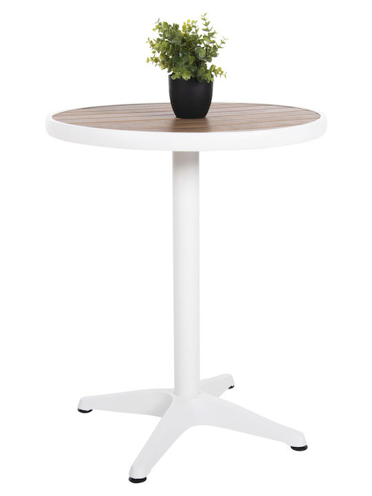 Tisch für kleine Außenbereiche Stabil Alexa White 60x60x73cm