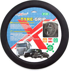 Maxeed Car Steering Wheel Cover with Diameter 37cm Silicone Black with Black Stitching