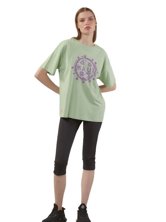 Maui & Sons Γυναικείο T-shirt Πράσινο