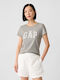 GAP Logo Women's T-shirt Floral Heather Grey