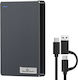 Powertech Hard Drive Case 2.5" SATA III with connection USB 3.2 in Schwarz color