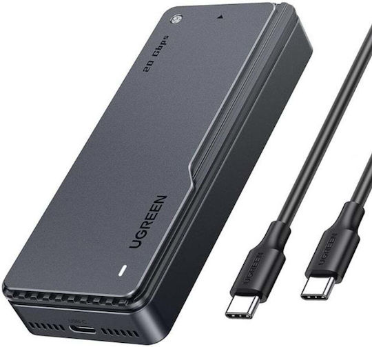 Ugreen Твърд диск кутия M.2 PCI Express NVMe с връзка Type-C в Черен цвят