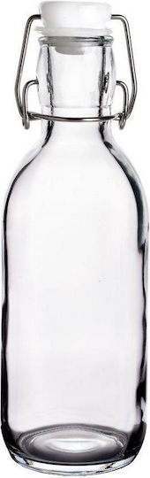 Max Home Μπουκάλι Νερού Γυάλινο με Κλιπ 500ml