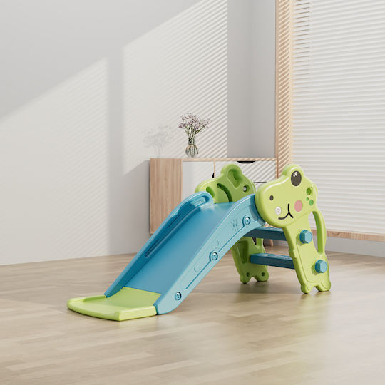 Tobogan din plastic cu dinozauri, cos de baschet pliabil, verde, Unct04