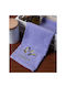 Silk Fashion Handtuch aus 100% Baumwolle in Lila Farbe 50x100cm